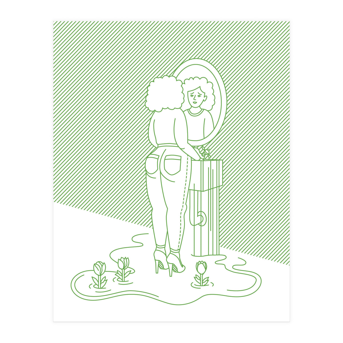 "That Sinking Feeling" in Green (Print Only)