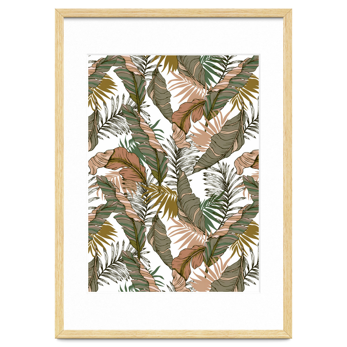 Drawing of wild tropical jungle I