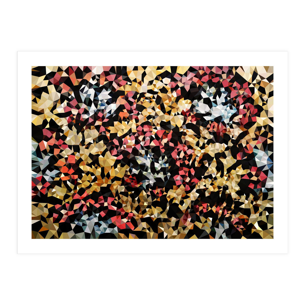 Floral Gold Geometric (Print Only)