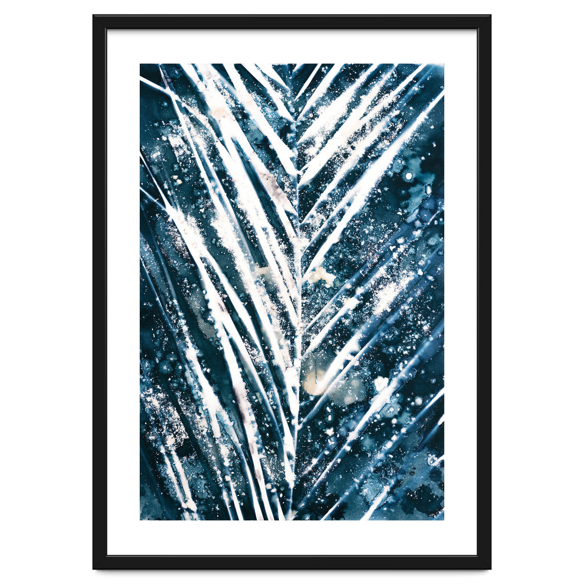 Indigo Blue Botanical Leaves No. 9