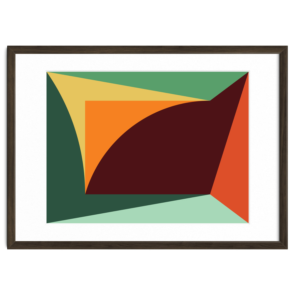 Geometric Shapes No. 18 - orange, green & purple