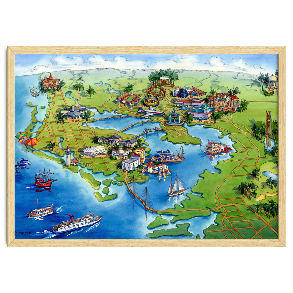 Tampa Bay Illustrated Map