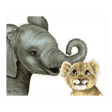 Best Friends, Elephant and Lion (Print Only) thumbnail
