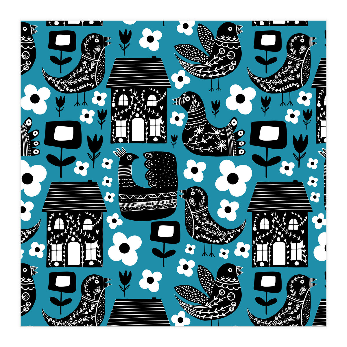 Max Folk Blue  (Print Only)