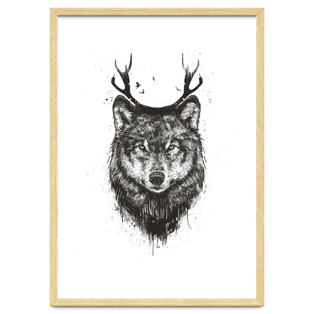 Deer Wolf Bw