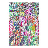Jungle Mysteries, Colorful Bohemian Rustic Forest, Eclectic Nature Botanical Heliconia Tropical (Print Only) thumbnail
