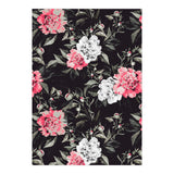 Floral pink - black & white dark (Print Only) thumbnail