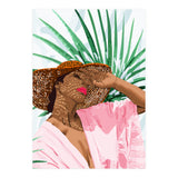 Sunshine in My Soul | Black Woman Tropical Travel | Modern Boho Palm Summer Vacation Fashion (Print Only) thumbnail