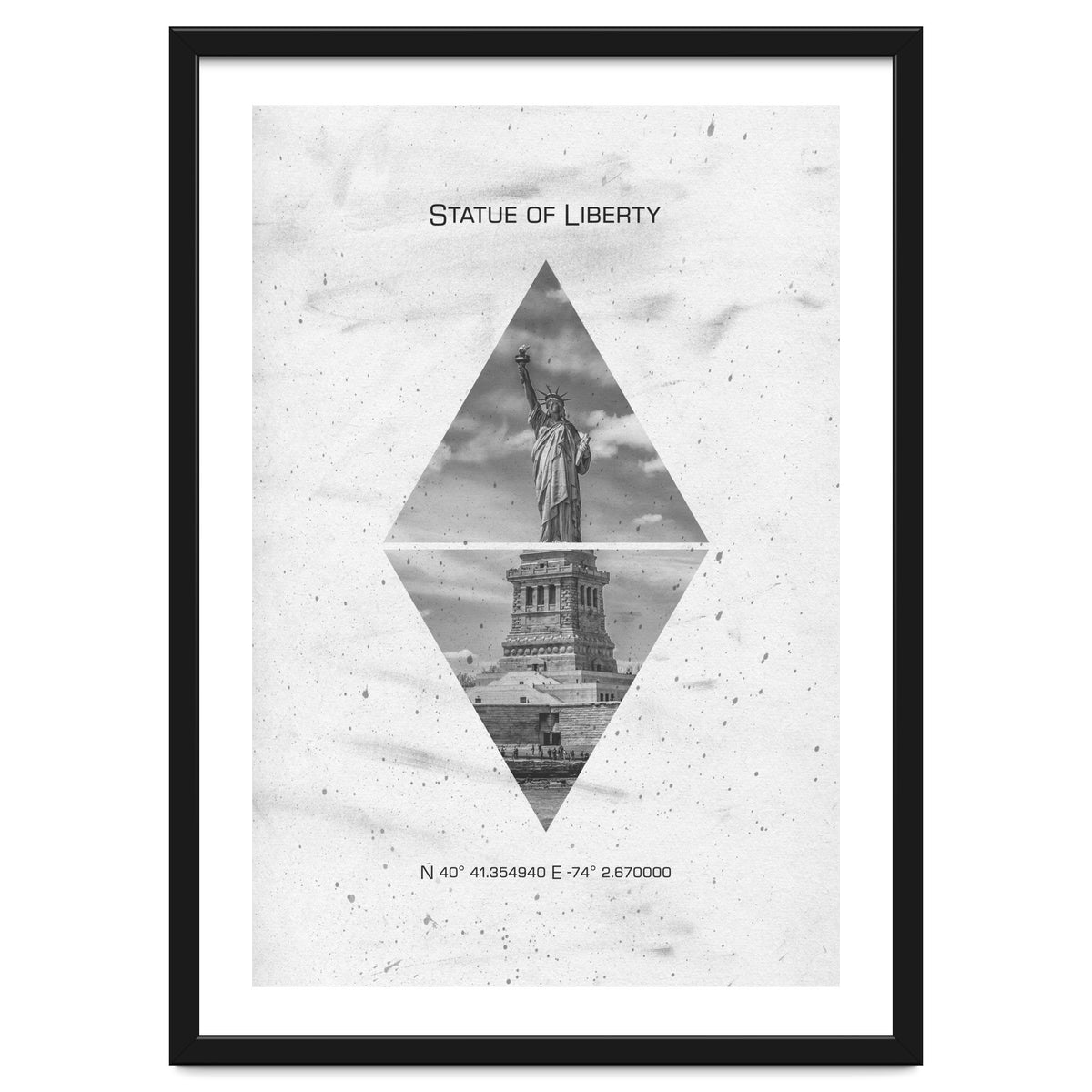 Coordinates NEW YORK CITY Statue of Liberty