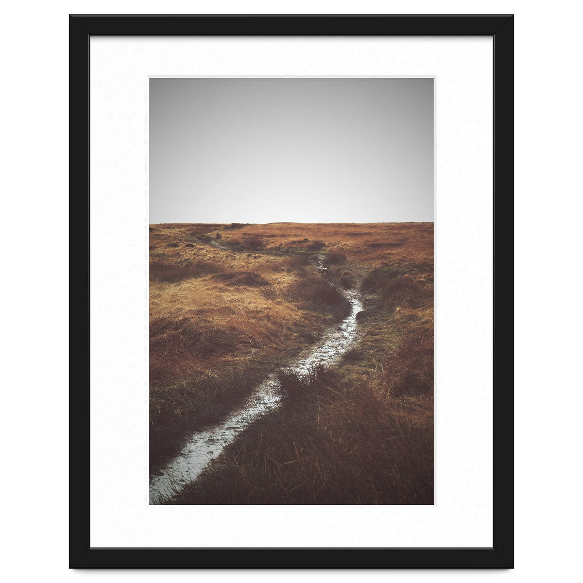Bleak winter landscape of Saddleworth Moor