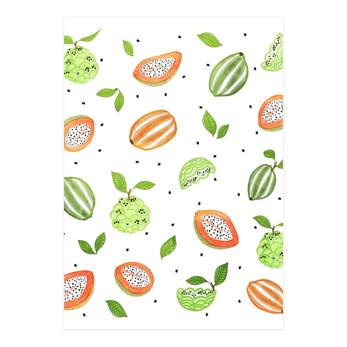 Papaya & Custard Apple (Print Only)