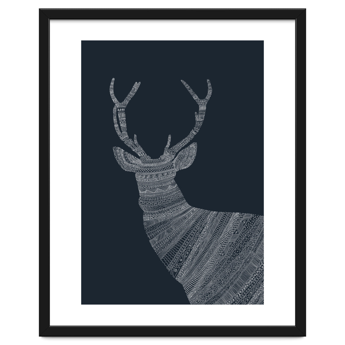 Stag Blue Poster
