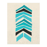 Retro Chevron Print Blue Variation (Print Only) thumbnail