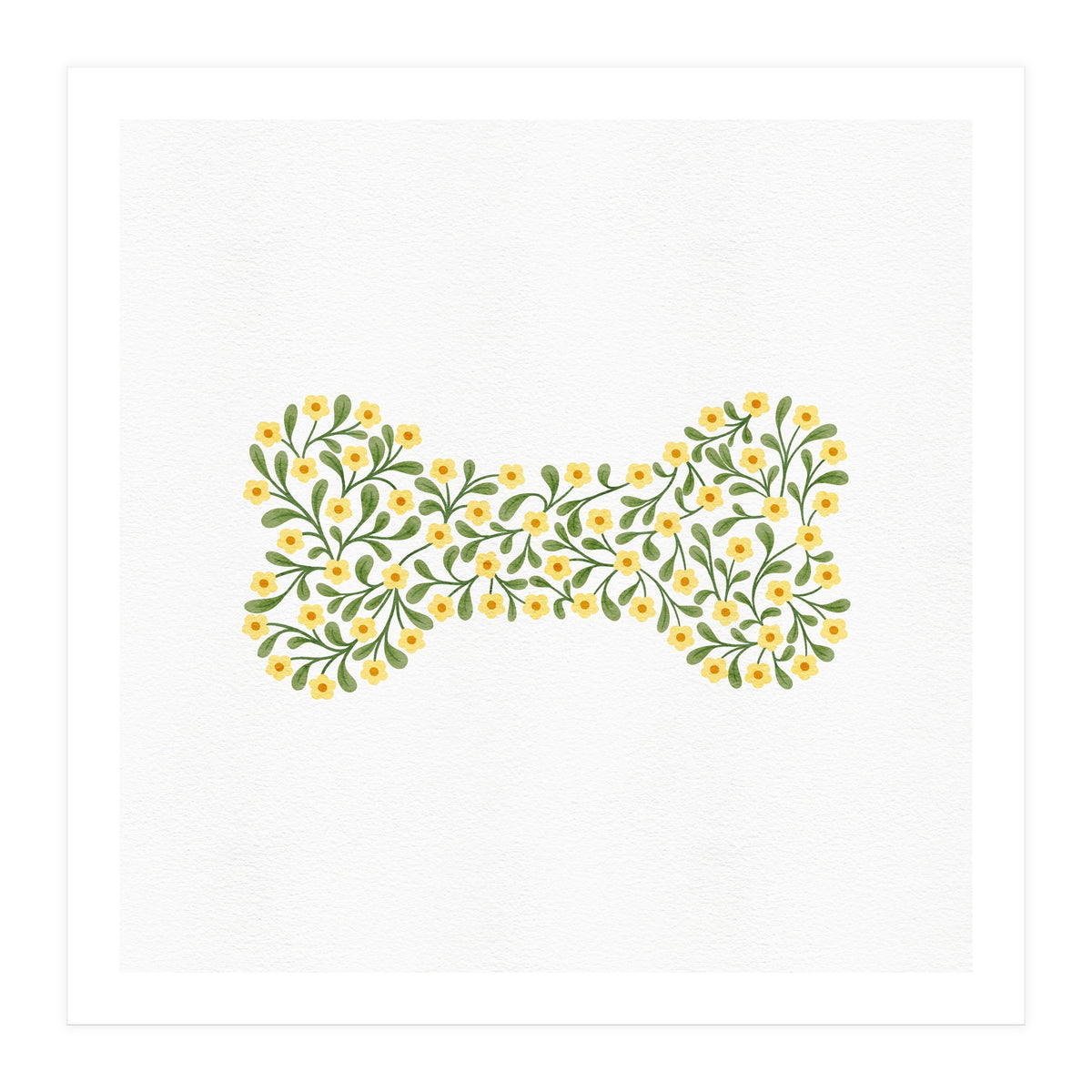 Floral Dog Bone (Print Only)