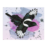 A watercolor drawing of a flying magpie (Print Only) thumbnail