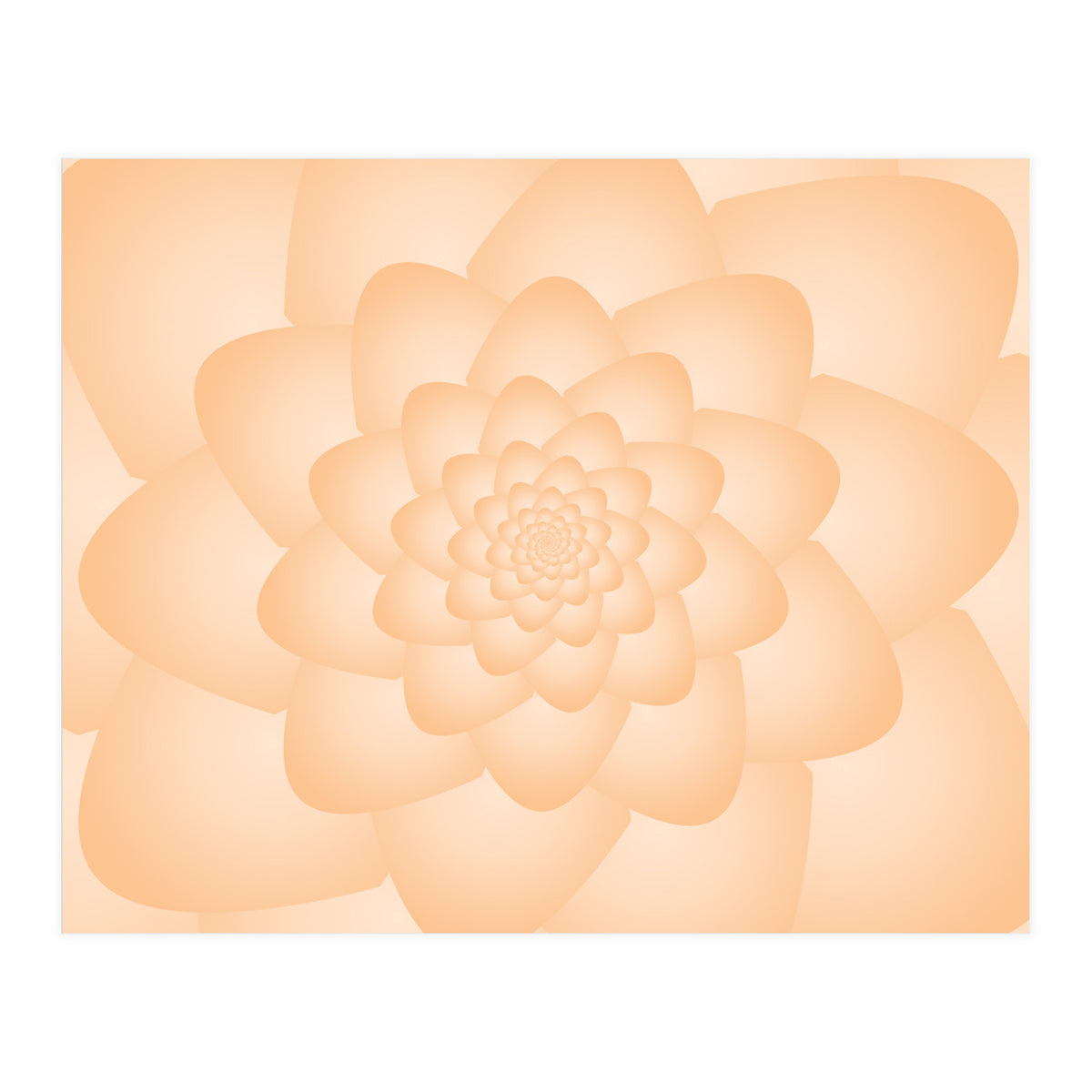 Pastel Colors Flower Pattern Set Orange (Print Only)