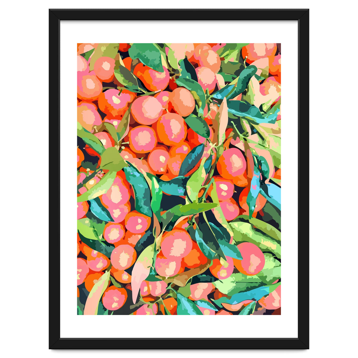 Fruit Garden, Tropical Forest Botanical Painting, Plants Vintage Nature