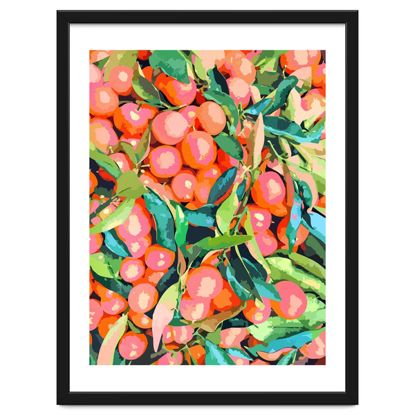 Fruit Garden, Tropical Forest Botanical Painting, Plants Vintage Nature