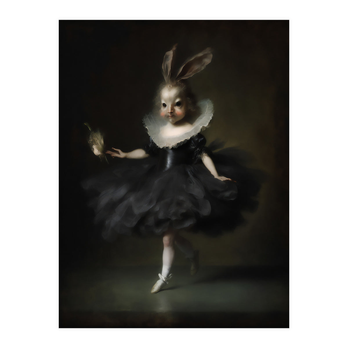 Gothic Hare-Girl Hybrid Ballerina (Print Only)