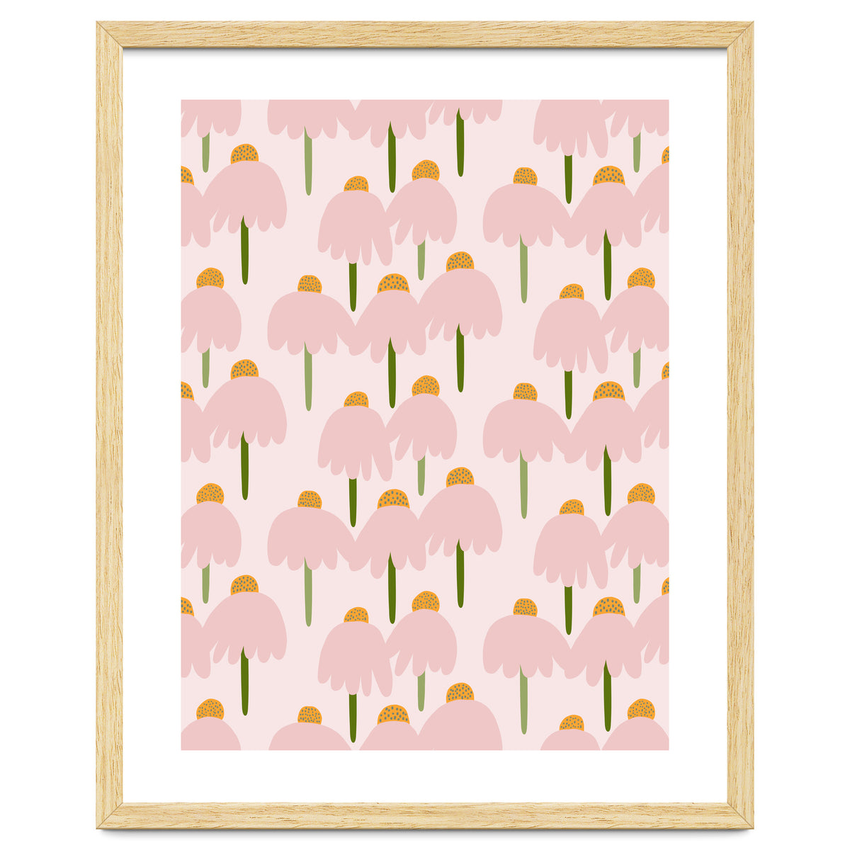 Pastel Pink Flower Pattern