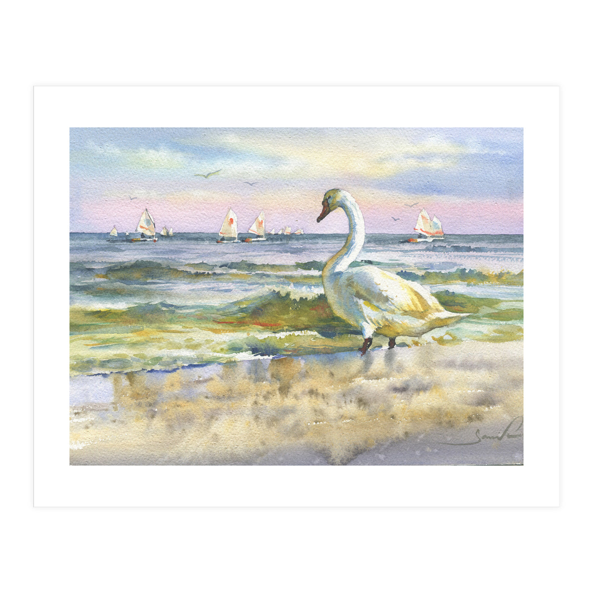 Sea and birds (Print Only)