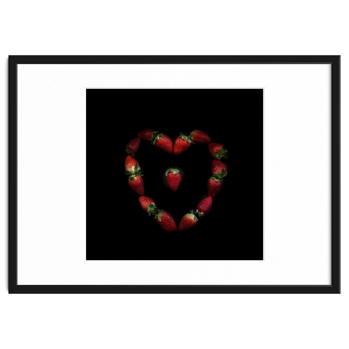 Heart of strawberries