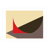 Geometric Shapes No. 6 - brown, beige & red (Print Only) thumbnail