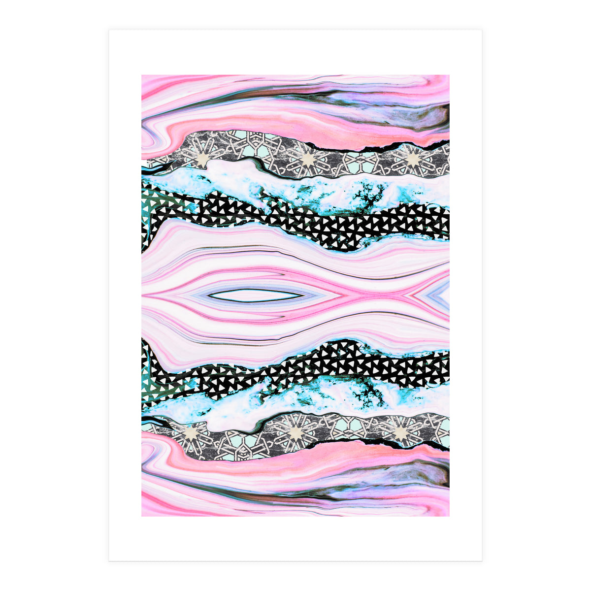 Abstract shapes of marble and patterns (Print Only)