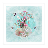 Floral Hummingbird  (Print Only) thumbnail