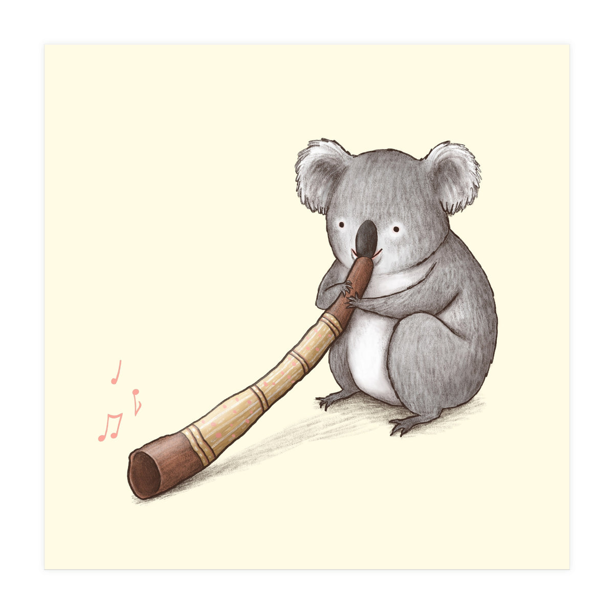 Koala Playing a Didgeridoo (Print Only)