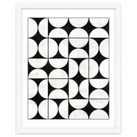 Mid-Century Modern Pattern No.2 - Black and White Concrete