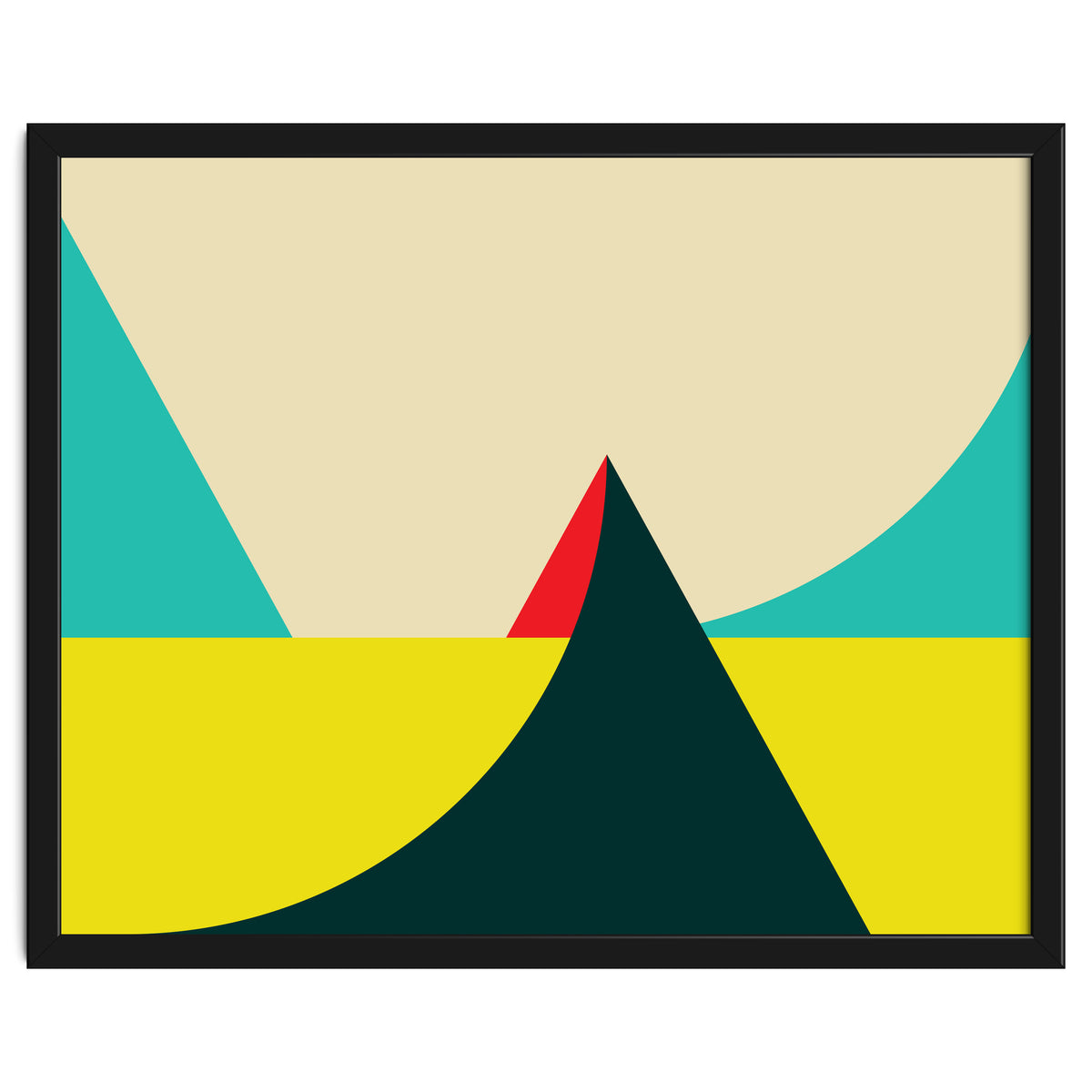 Geometric shapes No. 7 - yellow, turquoise, green & red