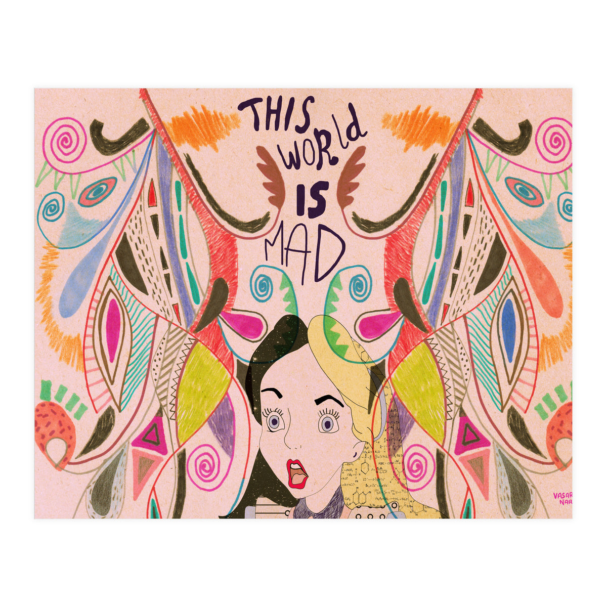 Alice In Wonderland illustration (Print Only)