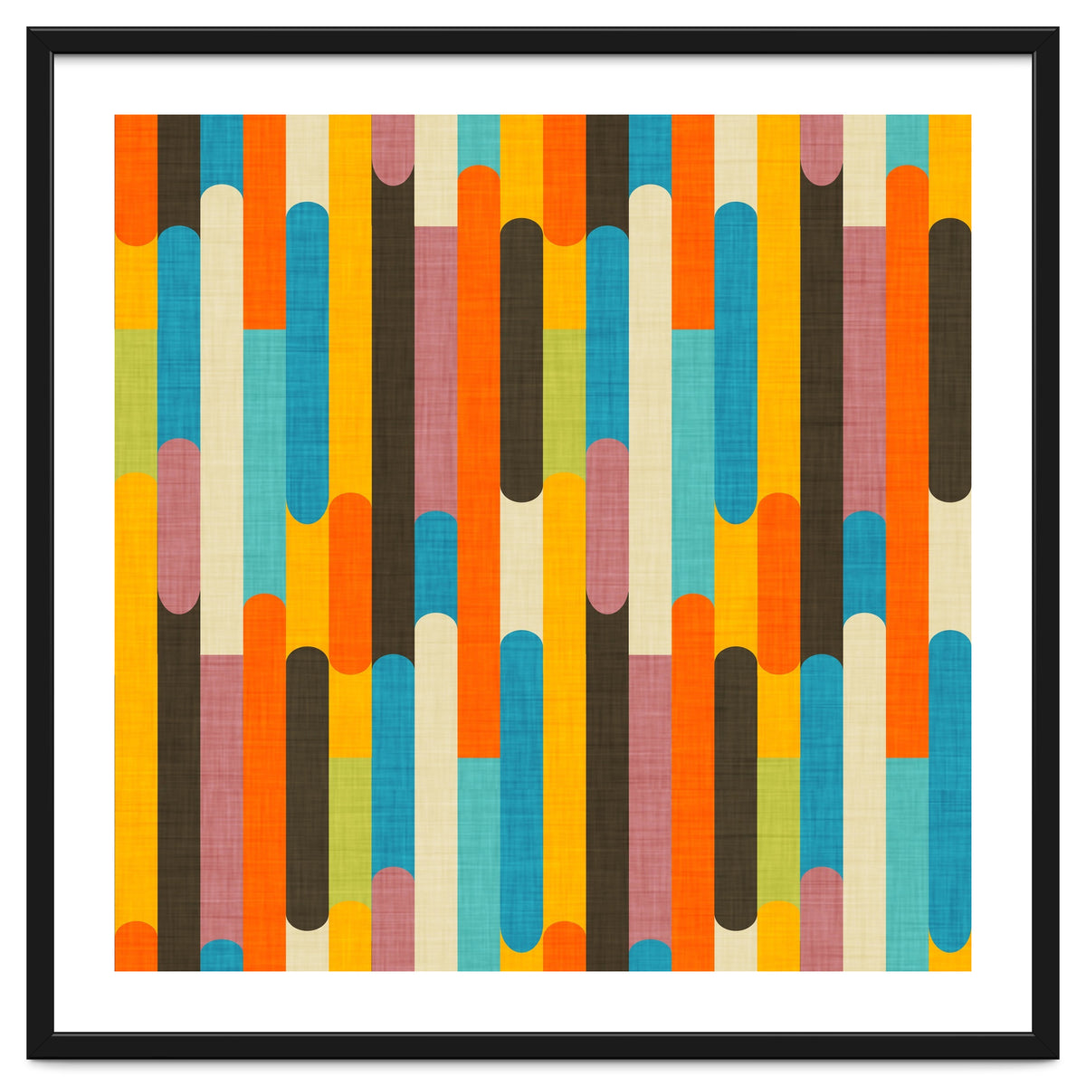 Retro Color Block Orange