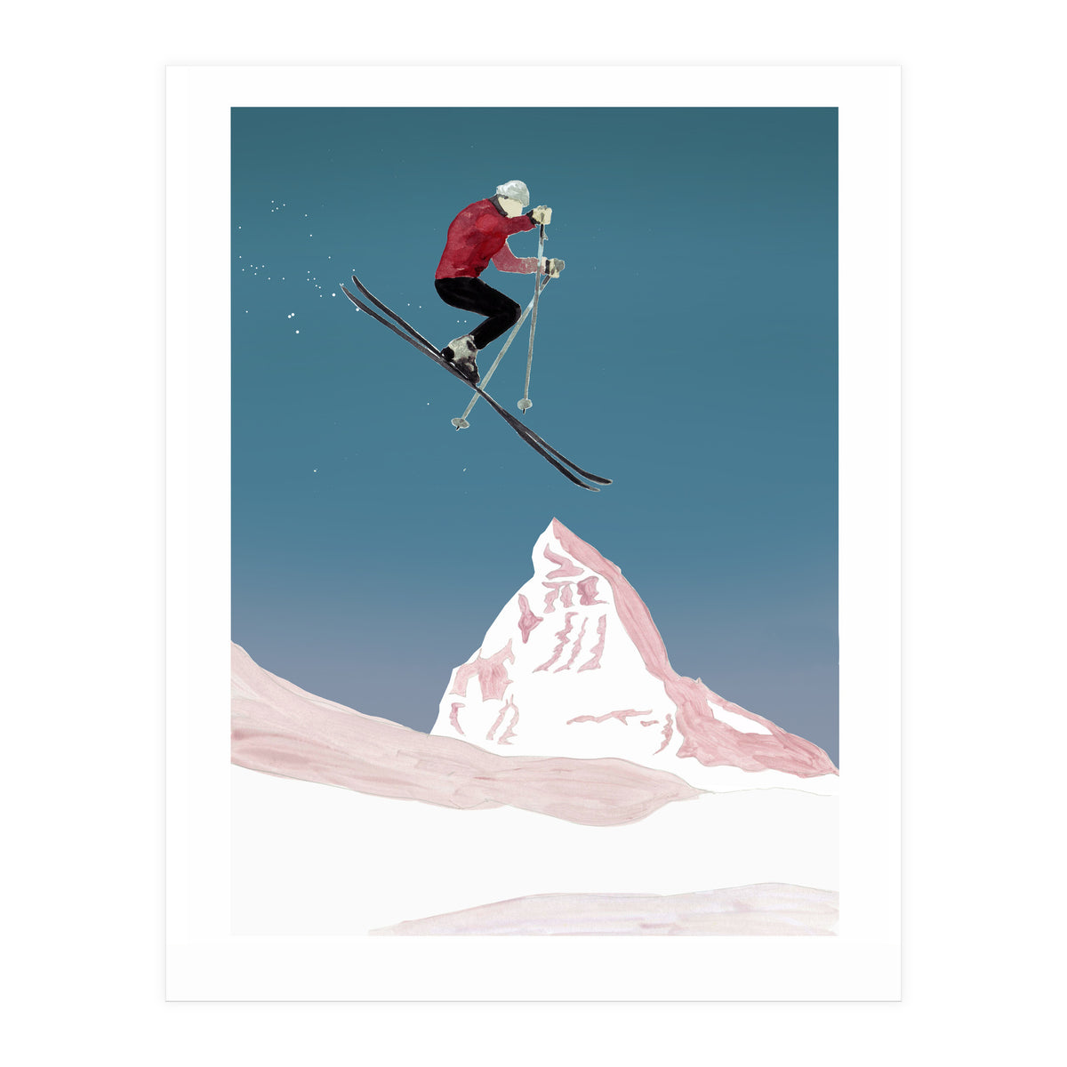 Mountain Love Skier (Print Only)