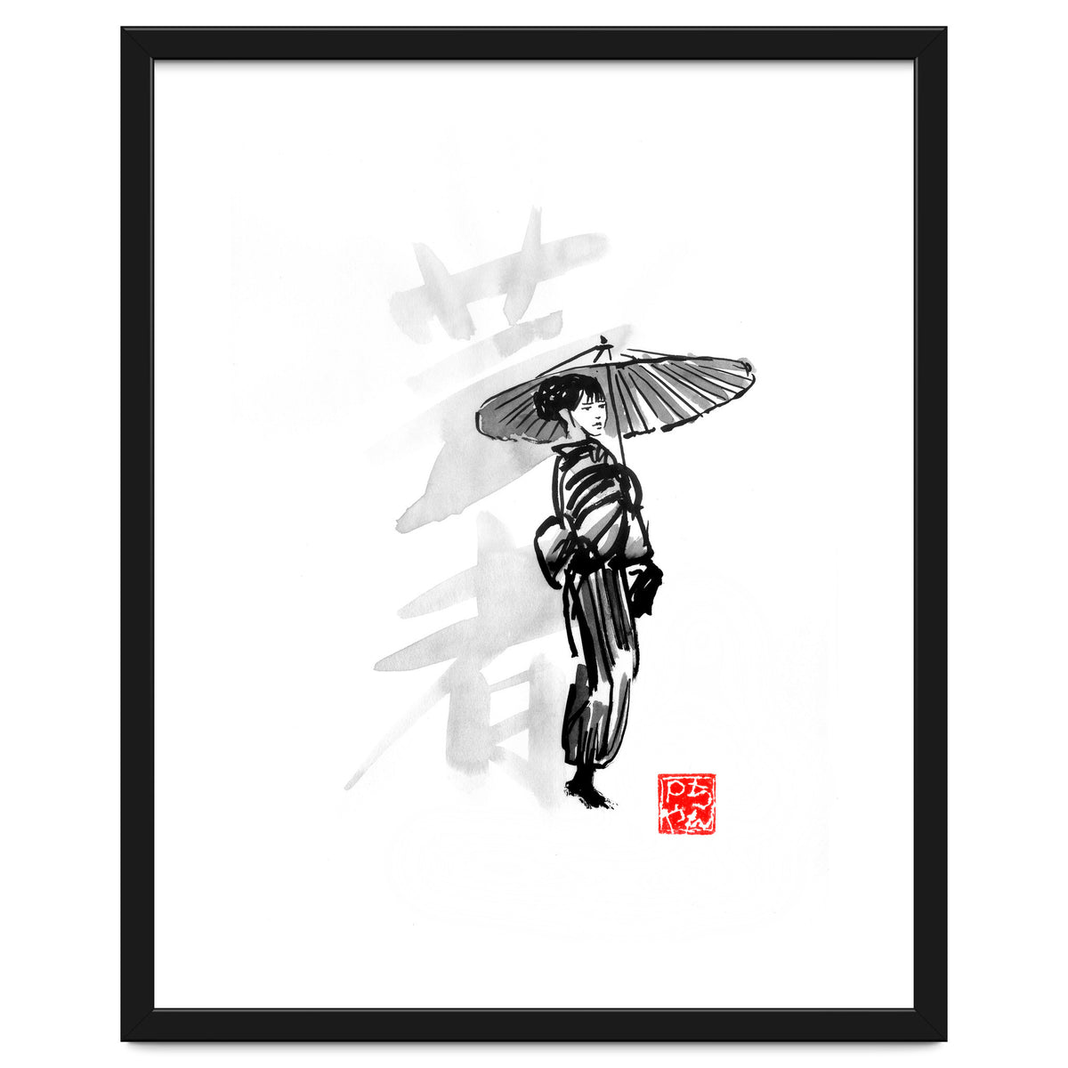 Geisha and umbrella