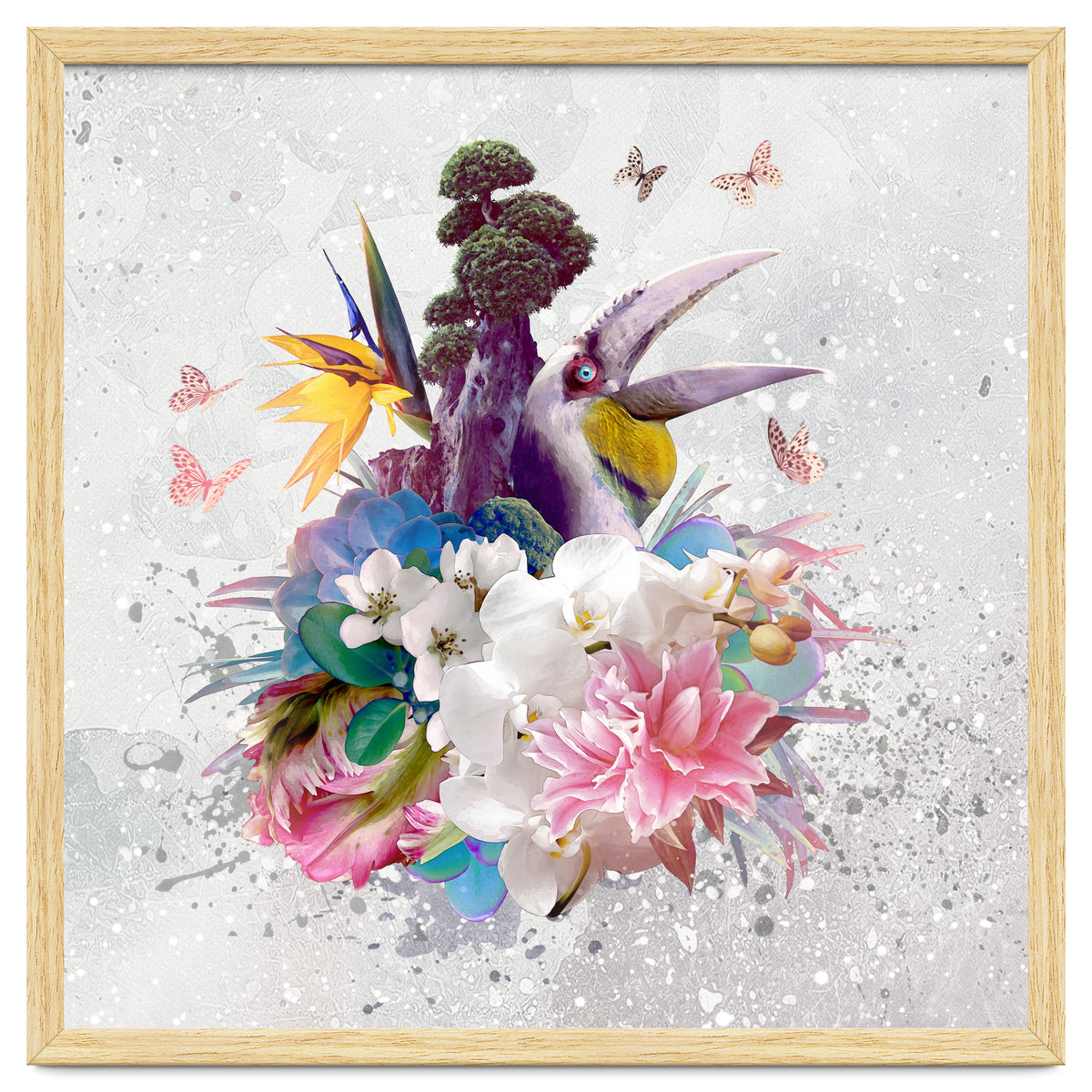 Floral Hornbill Grey