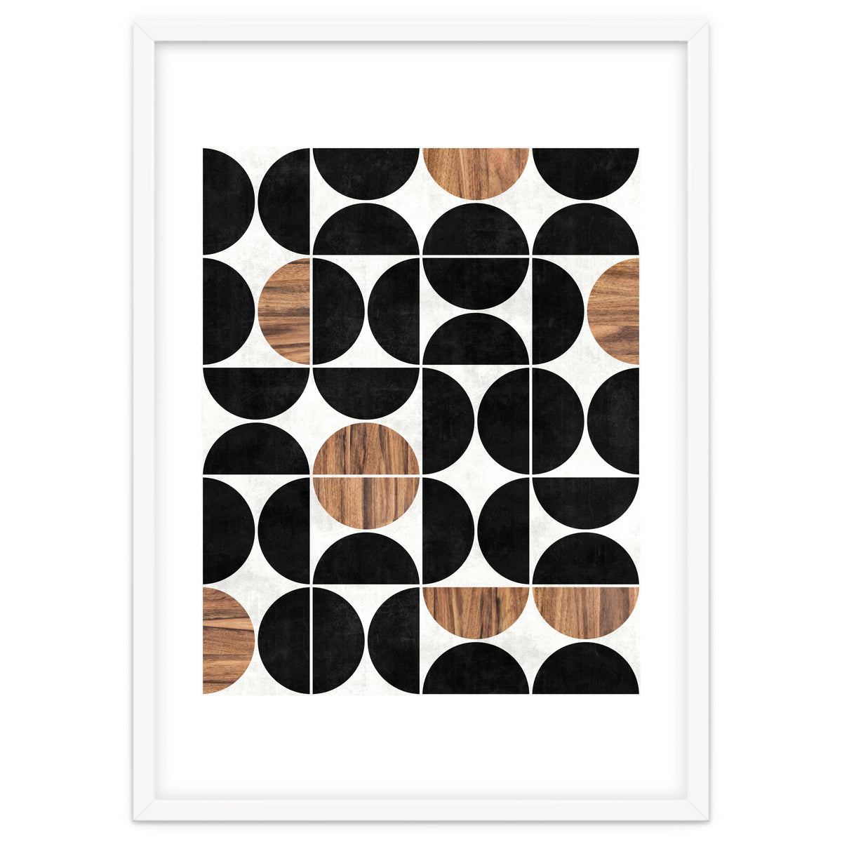 Mid-Century Modern Pattern No.1 - Concrete and Wood