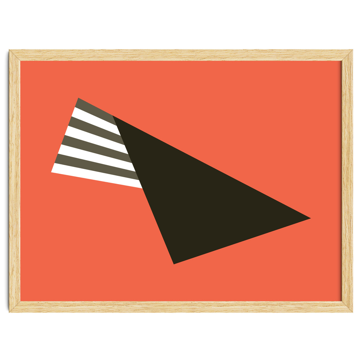 Geometric Shapes No. 75 - pink & stripes