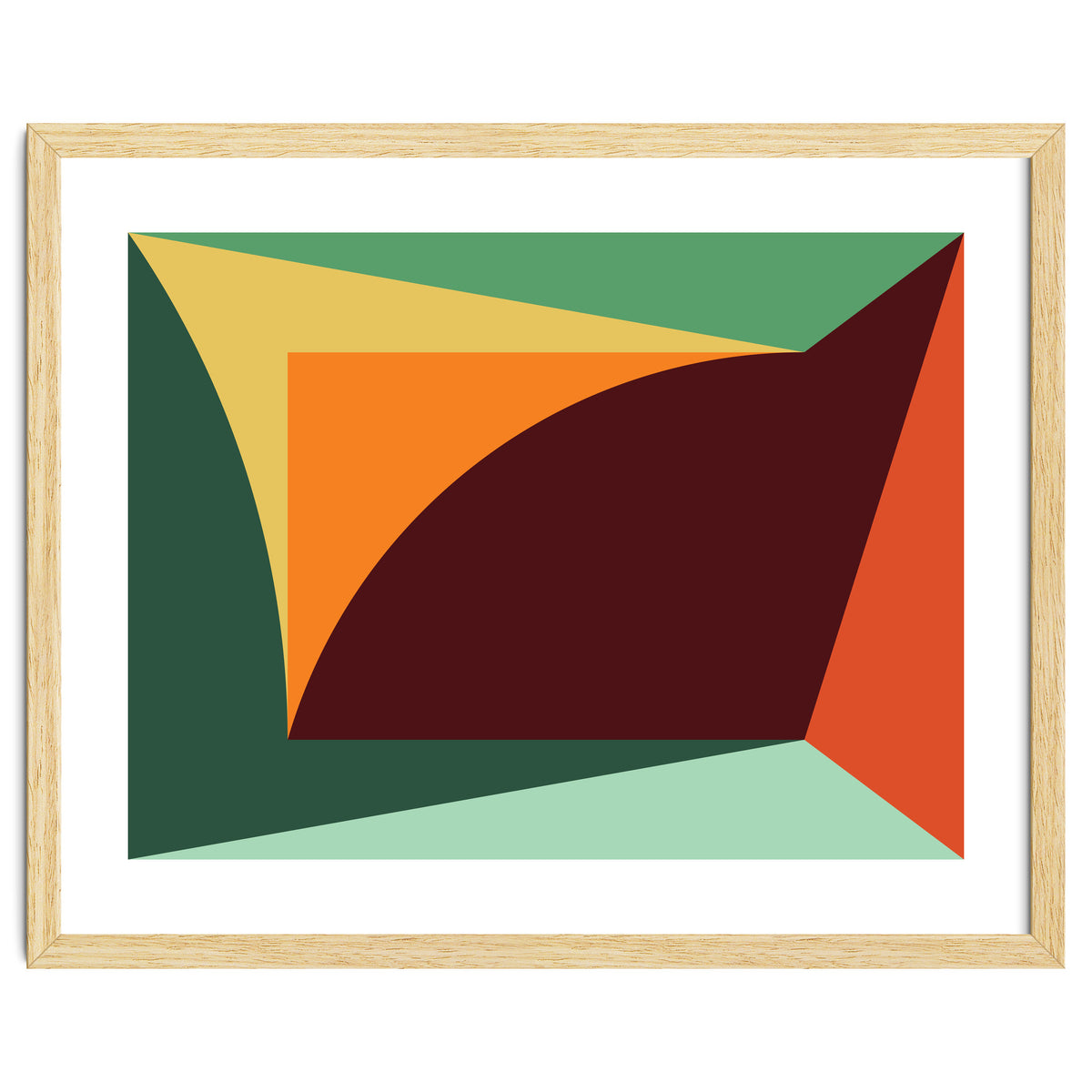 Geometric Shapes No. 18 - orange, green & purple