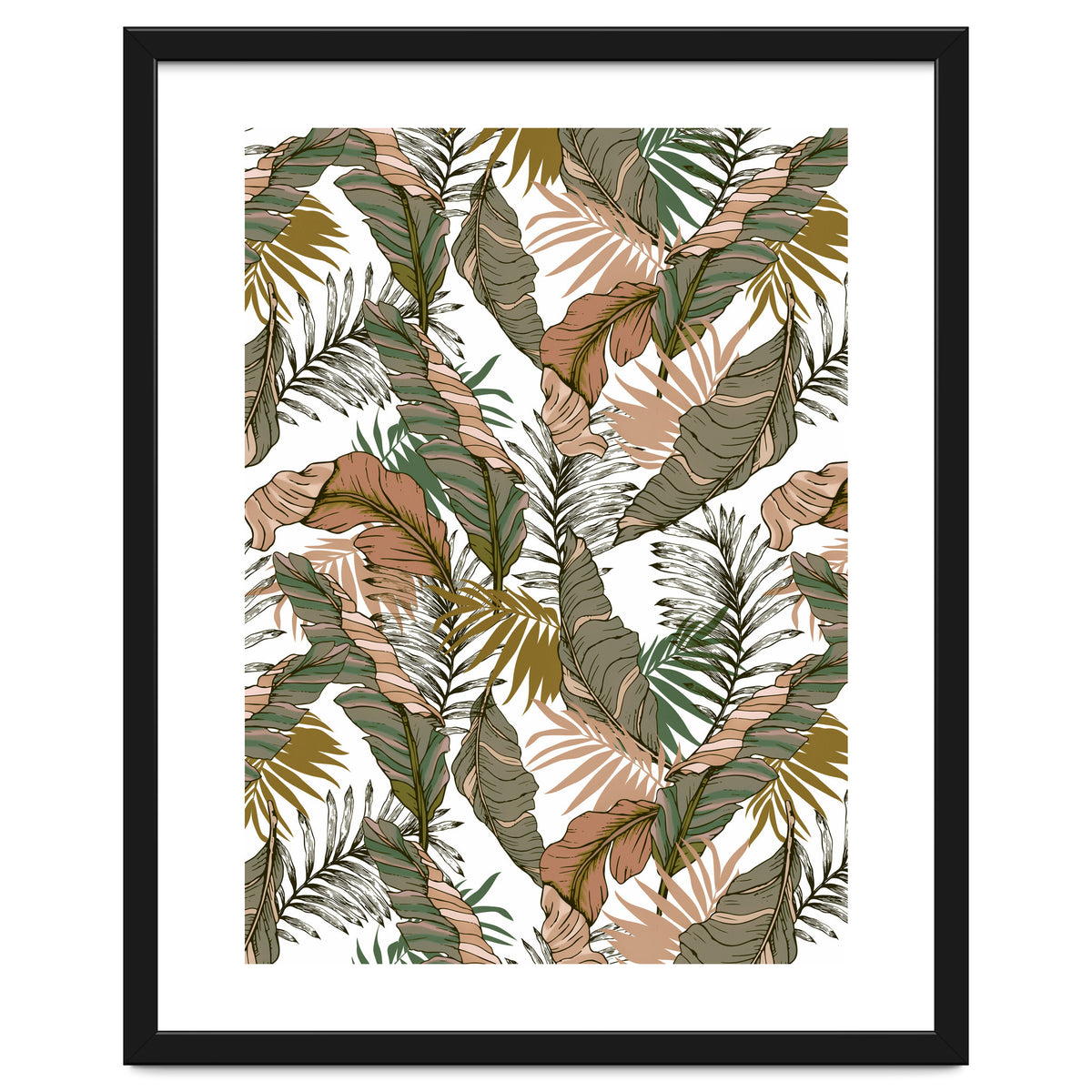 Drawing of wild tropical jungle I