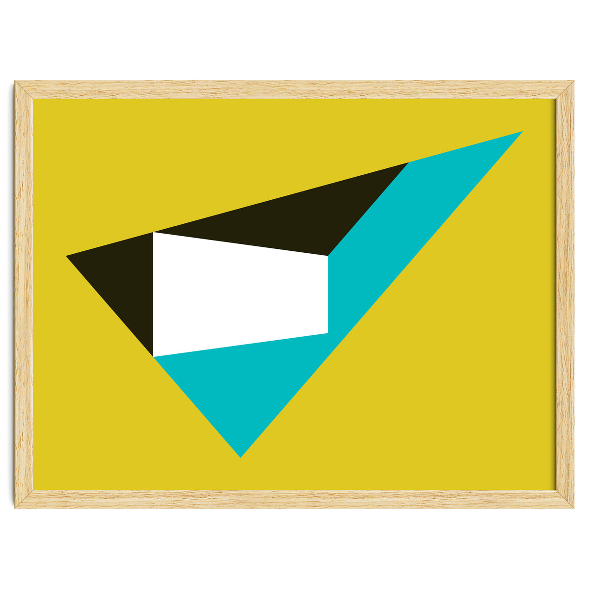 Geometric Shapes No. 39 - mustard & turquoise