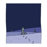Dogs in Winter Night (Print Only) thumbnail