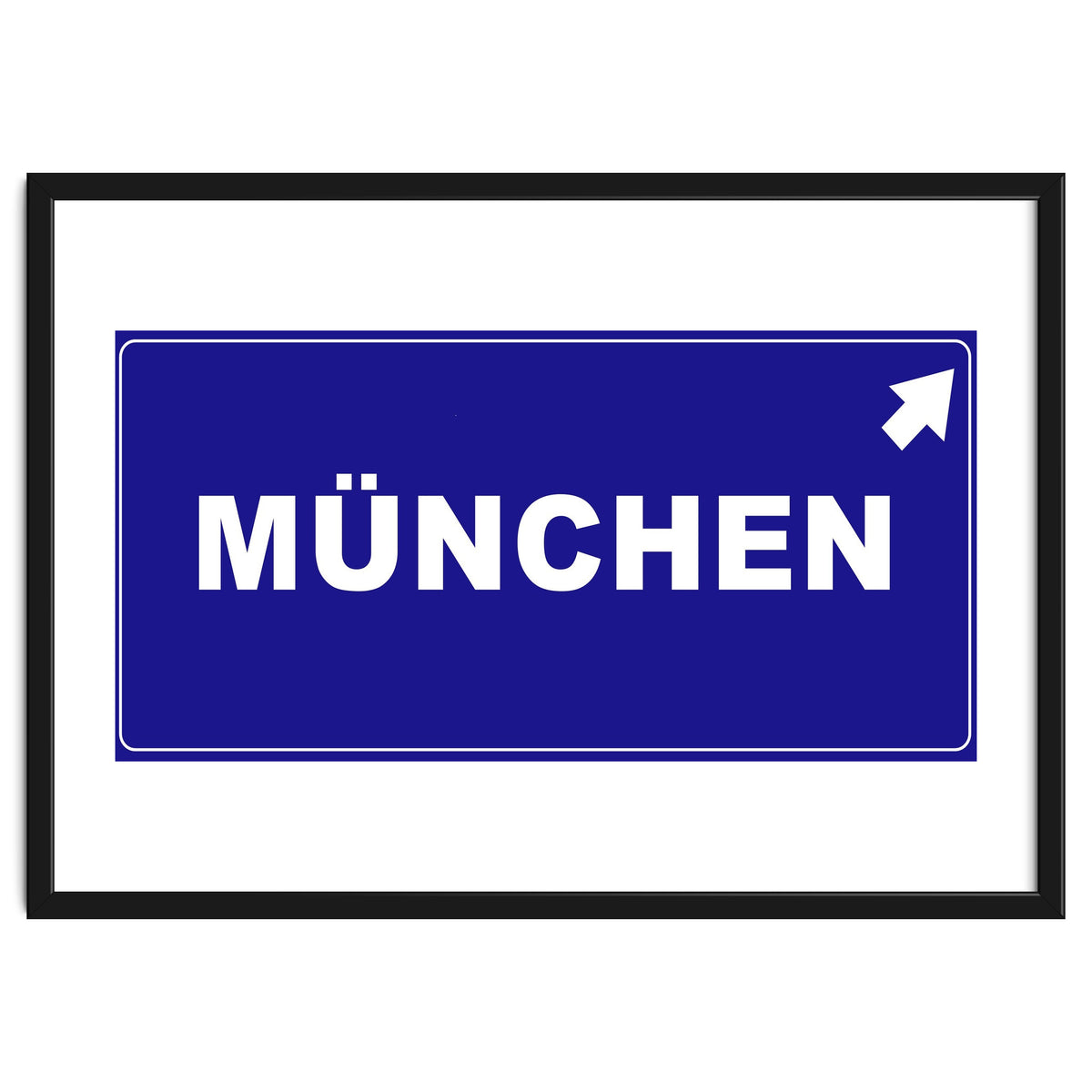 Let`s go to Munchen, Germany! Blue road sign