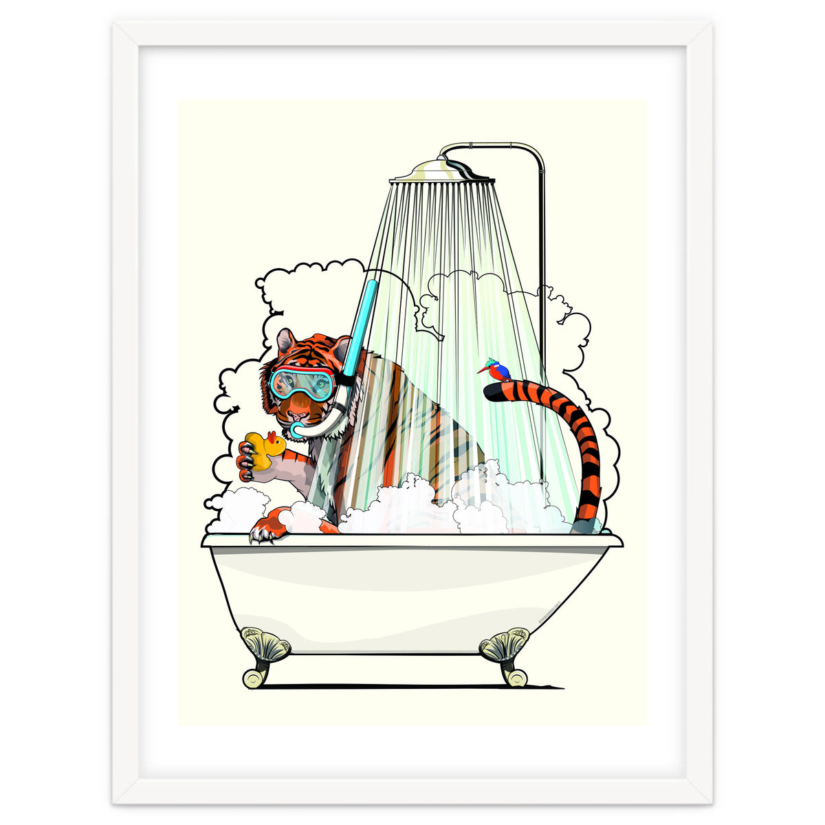Tiger in the Bath, funny Bathroom Humour