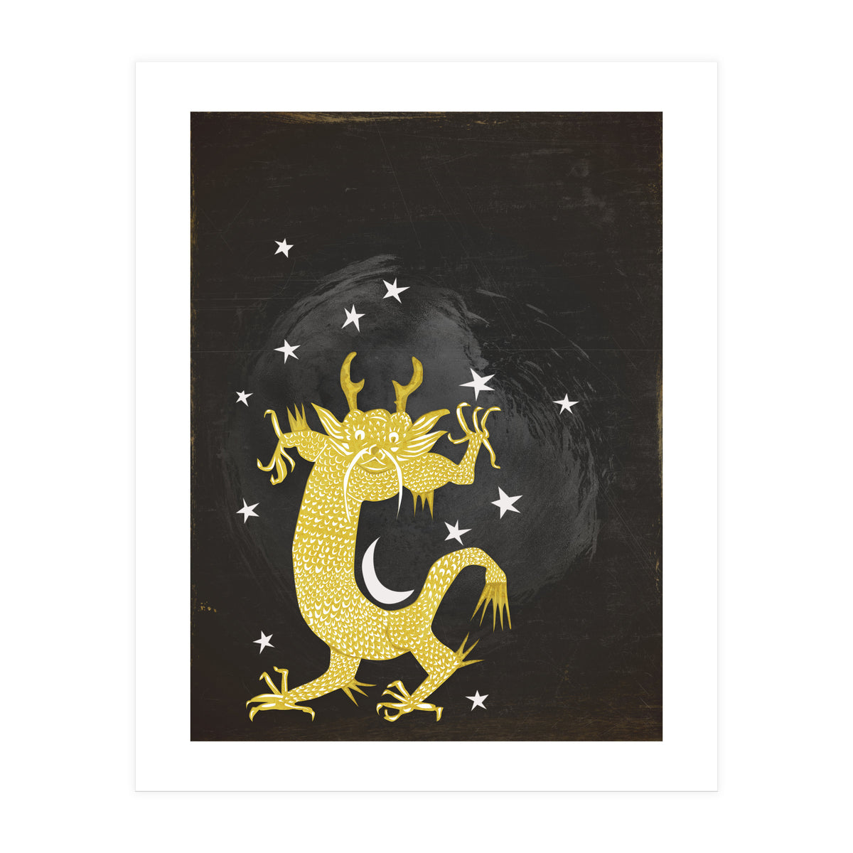 Vintage Cosmos: Golden Dragon (Print Only)