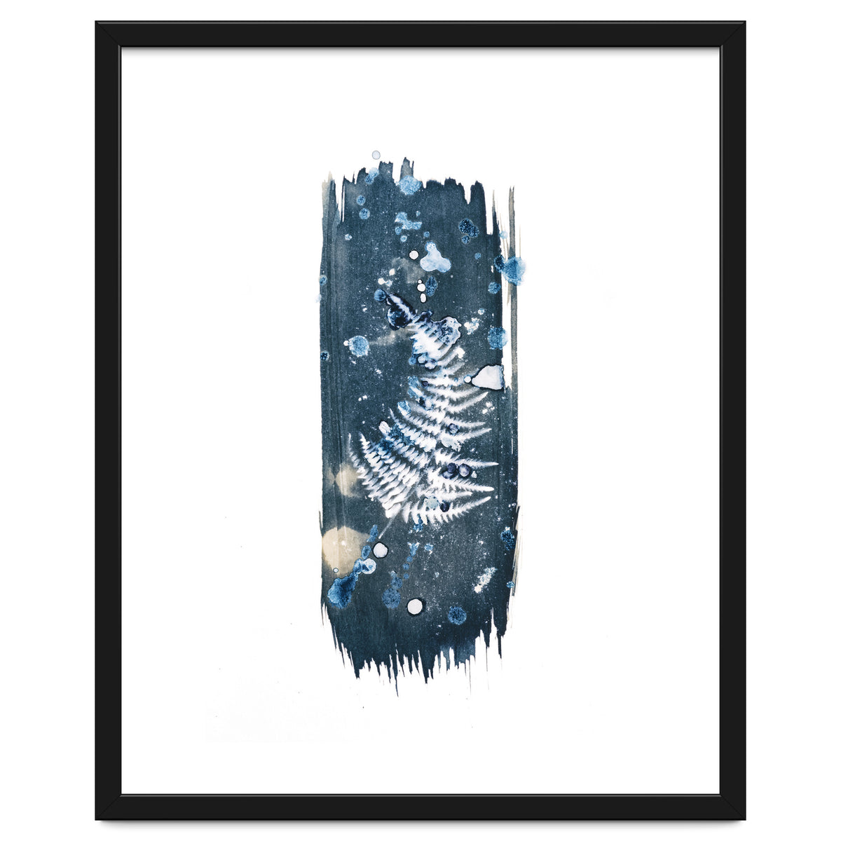 Indigo Blue Botanical Leaves No. 17