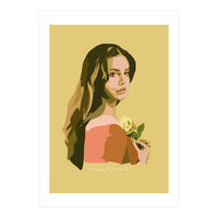 Lana Del Rey With Rose (Print Only)