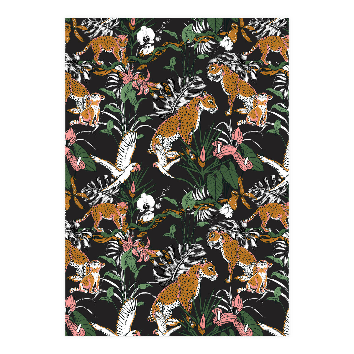 Leopards at night (Print Only)