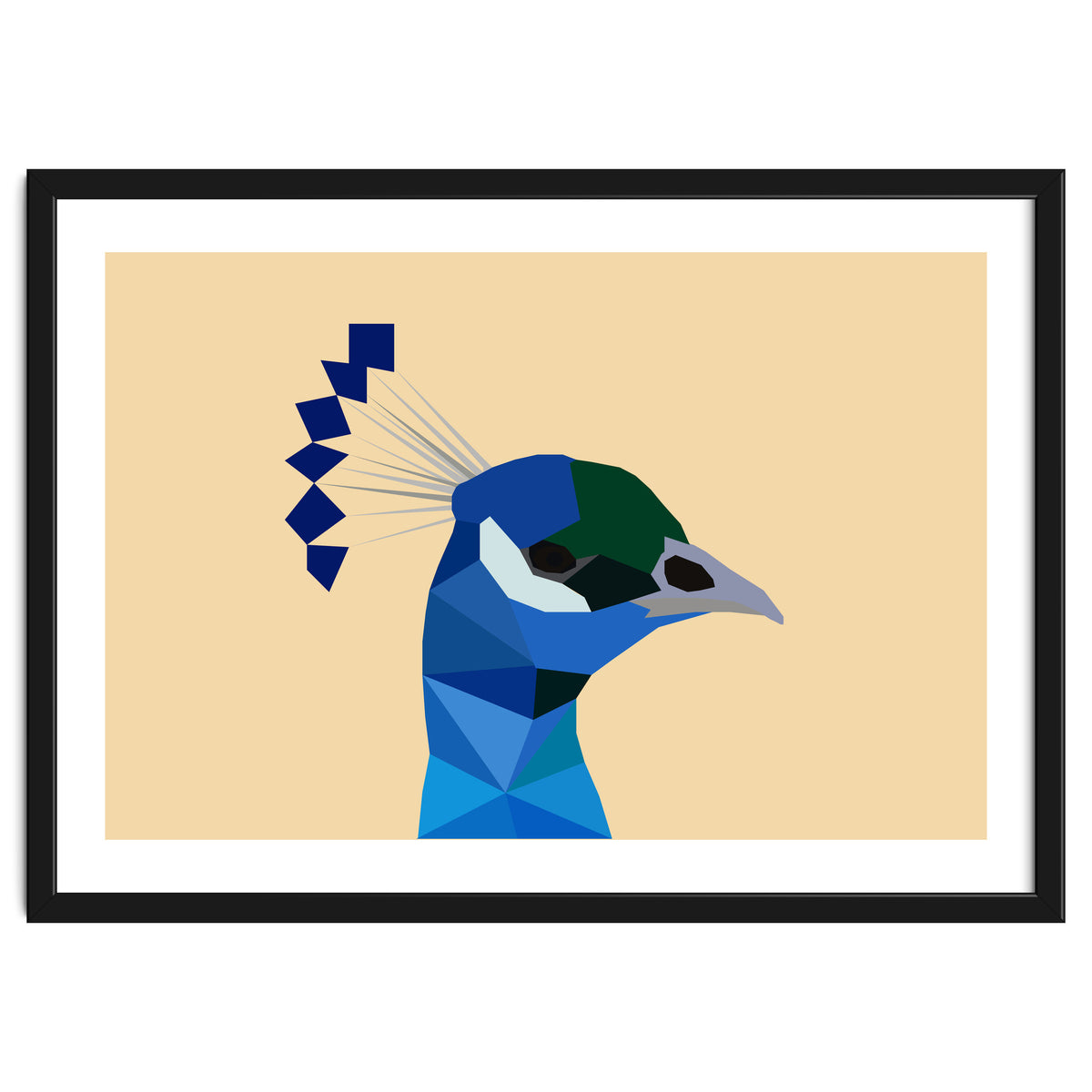 Peacock Low Poly Art